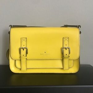Kate Spade Yellow Scout Leather Crossbody Handbag
